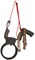 Esschert Design 5' Black and Red Horse Rope Mane Tire Swing with Rope Tie